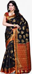 Mimosa Navy Blue Printed Saree women