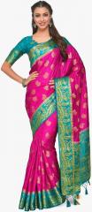 Mimosa Pink Woven Design Saree women