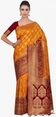 Mimosa Rust Woven Design Saree women