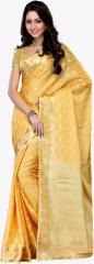 Mimosa Yellow Printed Saree women