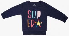 Mini Klub Navy Blue Printed Sweatshirt girls