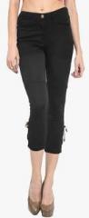 Mirika Black Solid Capri women