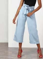 Miss Bennett Denim Cullottes With Frill At Waist women