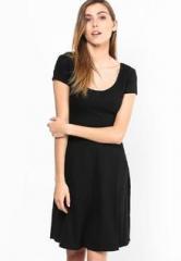 Miss Bennett London Cut Out Back Plain Dress women