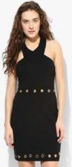 Miss Bennett London Halter Neck Eyelet Bodycon Dress women