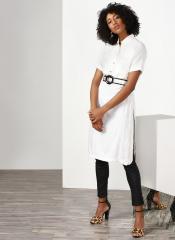 Miss Bennett Off White Self Design Tunic women