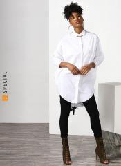 Miss Bennett White Solid Tunic women