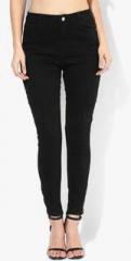 Missguided Sinner High Waisted Cargo Pocket Skinny Jeans Black women