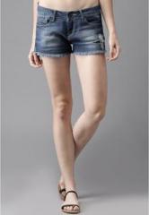 Moda Rapido Blue Washed Shorts women