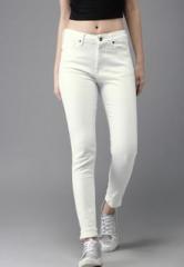 Moda Rapido White Mid Rise Slim Fit Jeans women