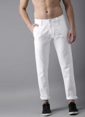 Moda Rapido White Slim Fit Solid Chinos men