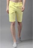 Moda Rapido Yellow Solid Shorts Men