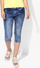 Monte Carlo Light Blue Washed Capris women