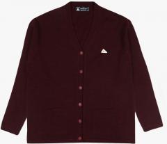 Monte Carlo Maroon Solid Cardigan women