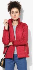 Monte Carlo Red Solid Winter Jacket women