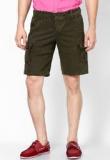 Monteil & Munero Olive Solid Shorts Men