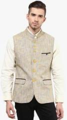 Monteil & Munero Yellow Solid Waistcoat men