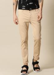 Mr Bowerbird Beige Comfortable Slim Fit Solid Chinos men