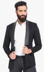 Mr Button Black Solid Blazer men