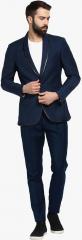 Mr Button Blue Solid Suit men