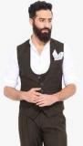 Mr Button Green Solid Waistcoat men