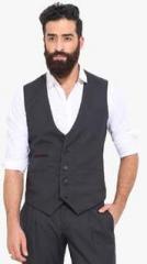 Mr Button Grey Solid Waistcoat men