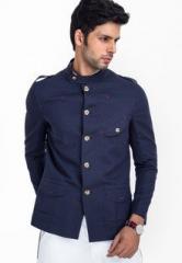 Mr Button Solid Blue Blazer men