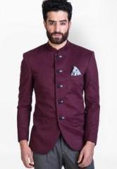 Mr Button Solid Maroon Blazer men