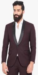 Mr Button Wine Solid Blazer men