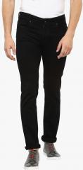 Mufti Black Mid Rise Slim Fit Jeans men