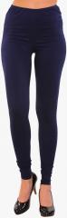 Mustard Navy Blue Solid Leggings women