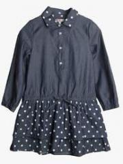 My Lil Berry Navy Blue Casual Dress girls