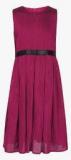 My Pink Closet Magenta Casual Dress girls