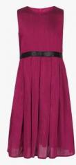 My Pink Closet Magenta Casual Dress girls