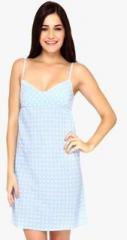 Mystere Paris Aqua Blue Printed Sleepdress women