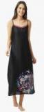 Mystere Paris Black Printed Nightdress women