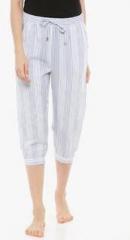 Mystere Paris Blue Striped Loungewear Capri women