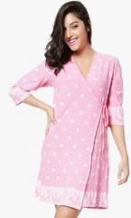 Mystere Paris Pink Printed Robe women