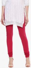 Nanni Red Solid Leggings women