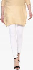 Nanni White Solid Leggings women