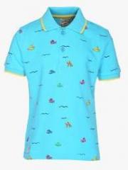 Nauti Nati Aqua Blue Polo Shirt boys