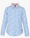 Nauti Nati Blue Casual Shirt Boys