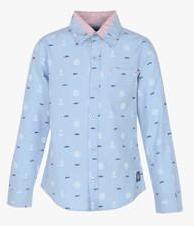 Nauti Nati Blue Casual Shirt boys