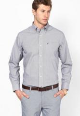 Nautica Blue Cotton Checks Casual Shirt men