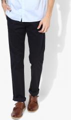 Nautica Navy Blue Solid Regular Fit Regular Trouser men