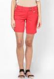 Nautica Red Solid Shorts women