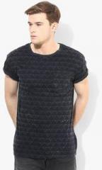 New Look Grey Printed Round Neck T Shirts men