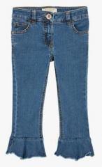 Next Blue Frill Flare Slim Fit Jeans girls