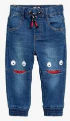 Next Blue Jersey Denim Face Knee Jeans boys