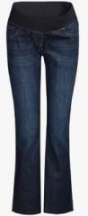 Next Blue Maternity Crop Flared Jeggings women